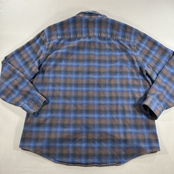 Pendleton Mason Flannel Button Down Shirt Blue Plaid Men’s XL - Picture 2 of 5